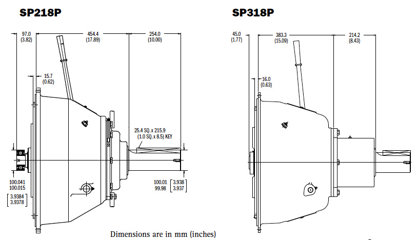 SP218-318P Dimensions
