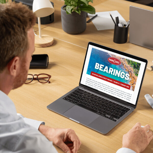 Bearings landing page on laptop